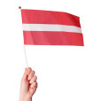 Latvijas karogs ar plastmasas kātiņu
