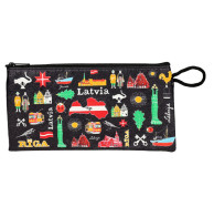 Latvijas suvenīru penālis – kosmētikas somiņa ar Rīgas dizainu Latvijas suvenīru penālis – kosmētikas somiņa ar Rīgas dizainu
