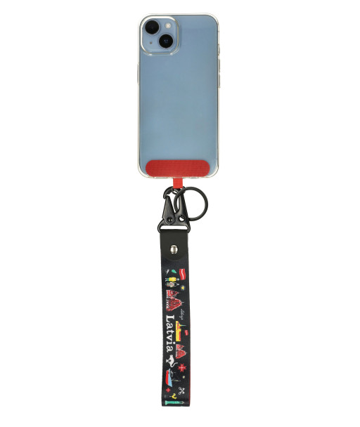 Atslēgu vai tālruņa lente ar Rīgas un Latvijas motīviem