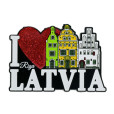 Magnēts I Love Riga Latvia Trīs Brāļi