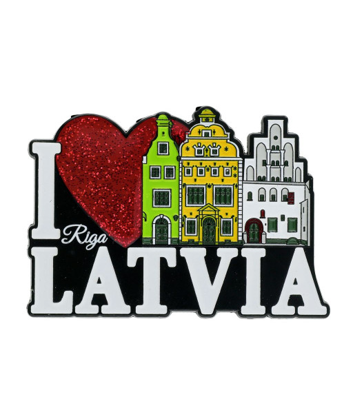 Magnēts I Love Riga Latvia Trīs Brāļi