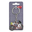Velosipēda formas atslēgu piekariņš Riga Latvia ar Melno kaķi