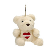 Atslēgu piekariņš lāčuks ar sirdi Latvijas karoga krāsās Atslēgu piekariņš lāčuks ar sirdi Latvijas karoga krāsās