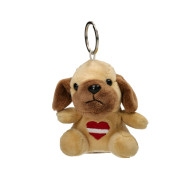 Atslēgu piekariņš sunītis ar sirdi Latvijas karoga krāsās Atslēgu piekariņš sunītis ar sirdi Latvijas karoga krāsās