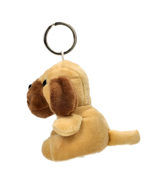 Atslēgu piekariņš sunītis ar sirdi Latvijas karoga krāsās